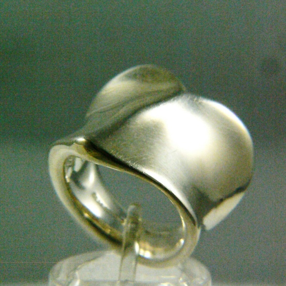 DESIGNER MODERNIST RLM STUDIO SIGNED FORGIVE STERLING SILVER 925 RING - Picture 1 of 10